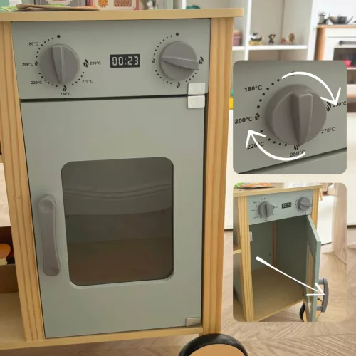 Óriás fa élelmiszer stand kiegészítőkkel