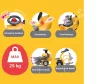 Homlokrakodó utánfutóval és markolóval