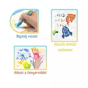 Dinoszaurusz és kastély vizes szőnyeg kiegészítőkkel