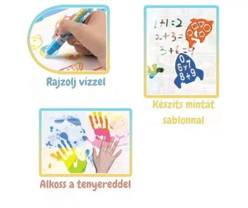 Dinoszaurusz és kastély vizes szőnyeg kiegészítőkkel