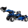 New Holland pedálos traktor markolóval és utánfutóval