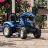 New Holland pedálos traktor markolóval és utánfutóval