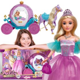 Lili baba hintóval - pink