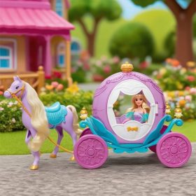 Lili baba hintóval - pink