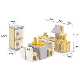 PolarB fa babaház konyha bútorszett