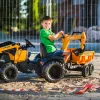 Pedálos traktor utánfutóval, markolóval és rakodóval