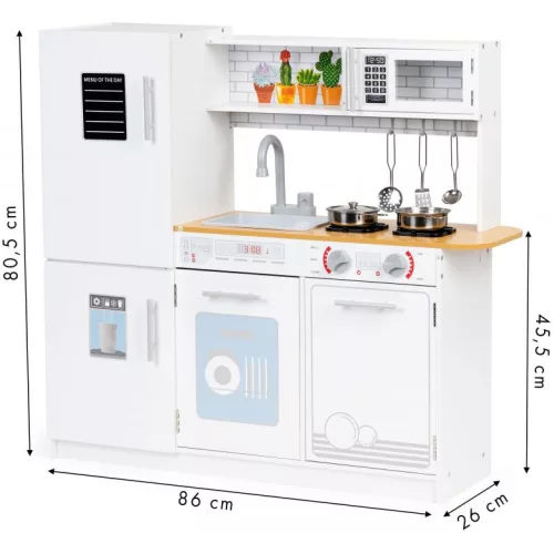 ECOTOYS fa játékkonyha kiegészítőkkel