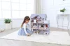 ECOTOYS Emma 3 szintes fa babaház, bútorokkal és kiegészítőkkel 