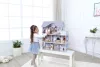 ECOTOYS Emma 3 szintes fa babaház, bútorokkal és kiegészítőkkel 