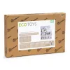 ECOTOYS Emma 3 szintes fa babaház, bútorokkal és kiegészítőkkel 