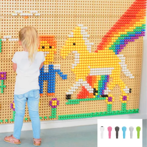 MASTERKIDZ színes csapok STEM falakhoz, 512db, 6szín