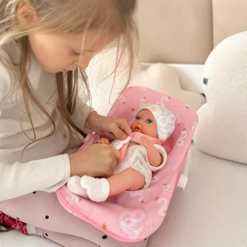 Játékbaba szett hordózóval és kiegészítőkkel