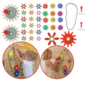   MASTERKIDZ Színes fogaskerekek és hajtókarok készlete, 79 db