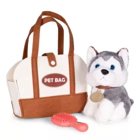 Plüss kutya táskában - husky