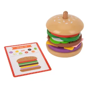 Fa hamburger kirakó - 15 darabos