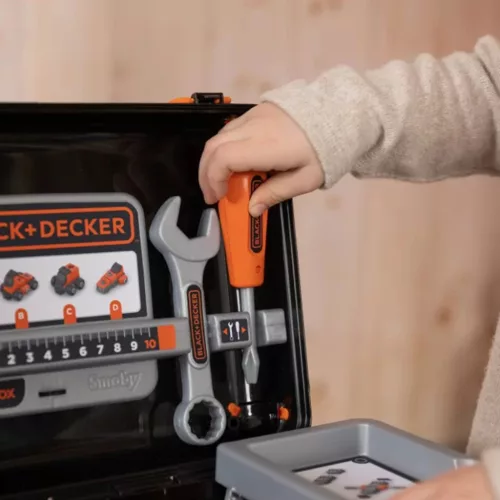 Smoby Black & Decker szerszámosláda, kiegészítőkkel