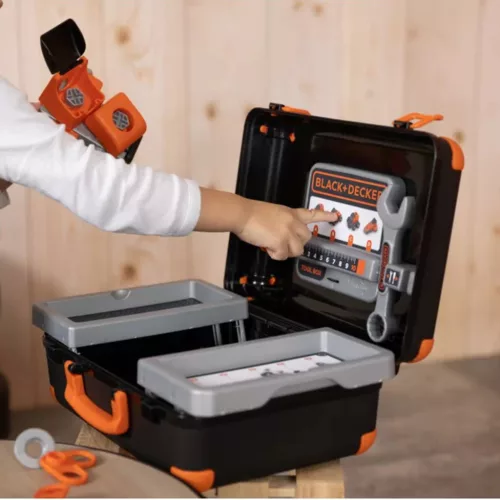 Smoby Black & Decker szerszámosláda, kiegészítőkkel