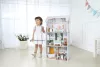 ECOTOYS Alice fa 3 emeletes, 4 szobás babaház, bútorokkal