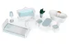 ECOTOYS Alice fa 3 emeletes, 4 szobás babaház, bútorokkal